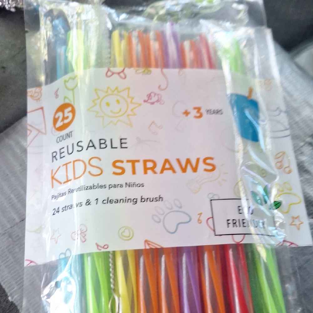 Eco-Friendly Kids Straws - Multicolor